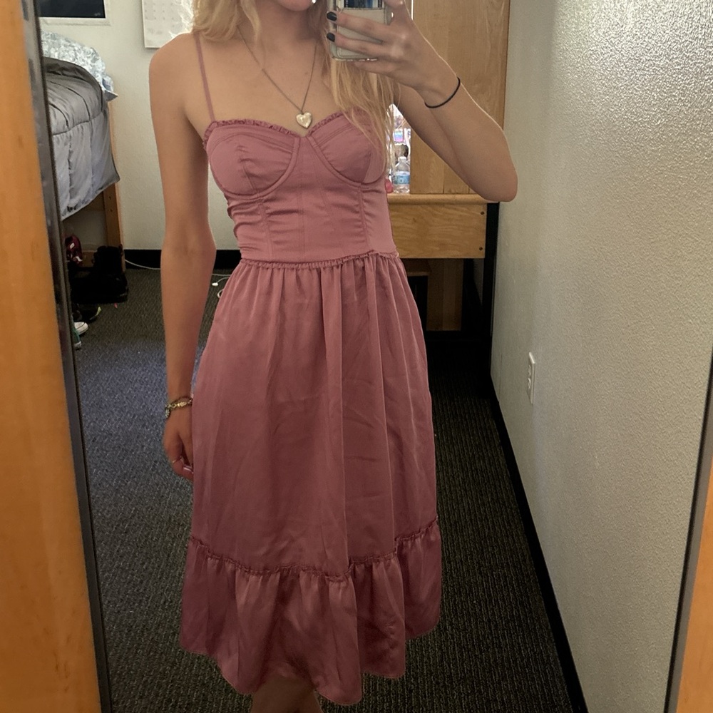 Abercrombie & Fitch Pink Polyester Dress